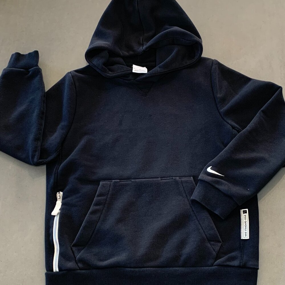 Nike Youth Medium Black Dri-FIT Hoodie Sweatshirt w/ Zipper Pocket